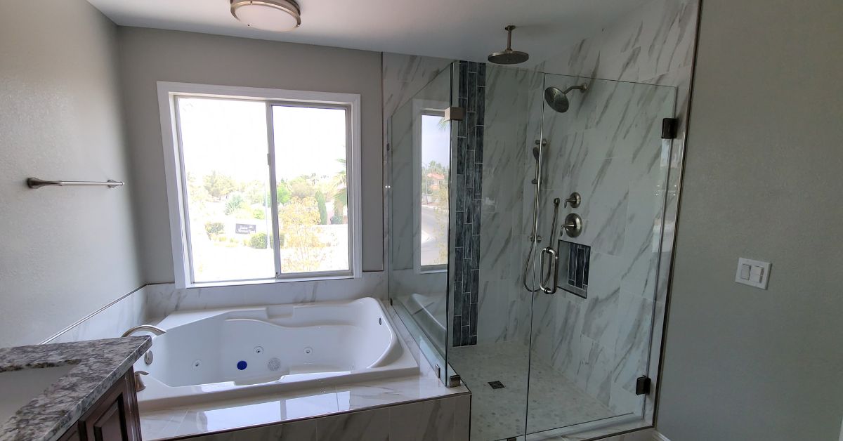 Rain Shower and Tub Install Summerlin 2